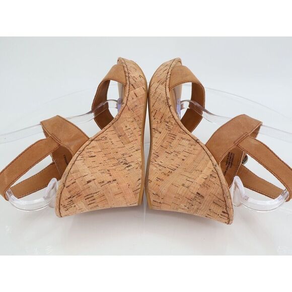 Born Lenore Platform Wedge Sandals Womens Size 11 M Brown Leather Buckle Shoes - Picture 7 of 11